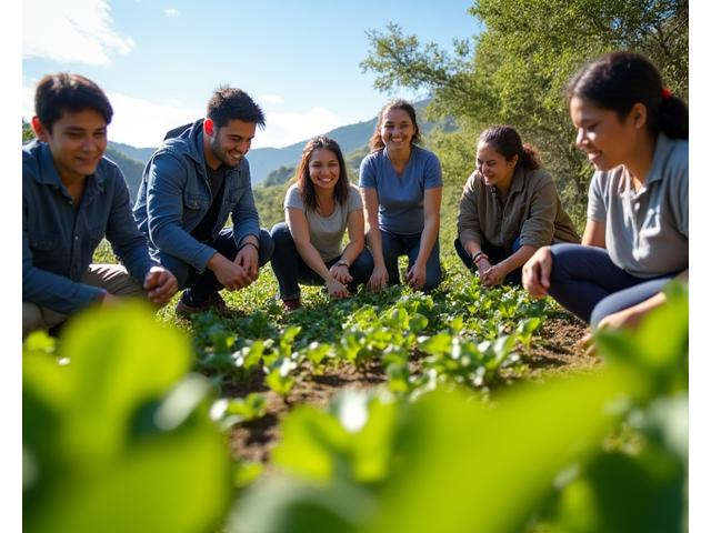 Grupo de empleados de Naya Cortes participando en una actividad de team building al aire libre, plantando árboles.