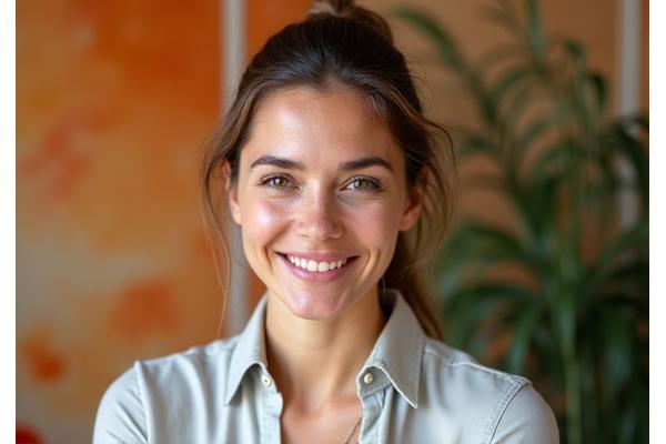 Retrato profesional de Ana Gómez, directora de sostenibilidad y comercio ético de Naya Cortes.