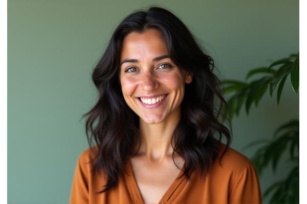 Retrato profesional de Sofía Cortez, co-fundadora y directora creativa de Naya Cortes.