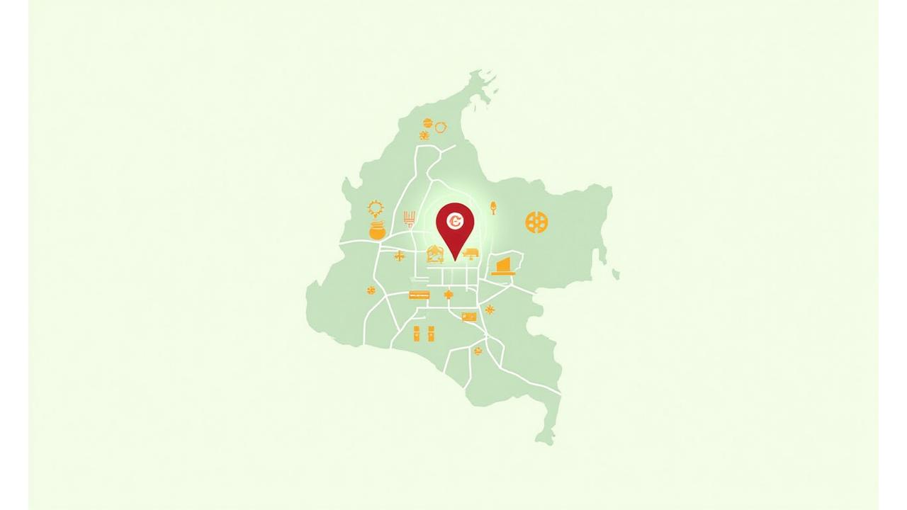 Mapa interactivo de la ubicación de Naya Cortes en Bogotá, Colombia, destacando un área verde vibrante alrededor de la oficina.