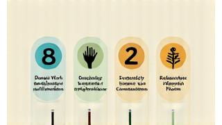Iconos de los Objetivos de Desarrollo Sostenible de la ONU relacionados con la sostenibilidad y un trabajo decente.
